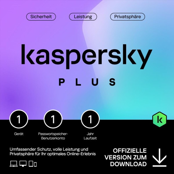 Kaspersky Plus (1 Device - 1 Jahr) ITALY ESD