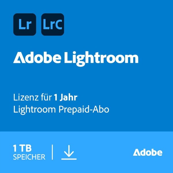 Adobe Lightroom CC 1 TB (1 User - 1 Jahr) ESD