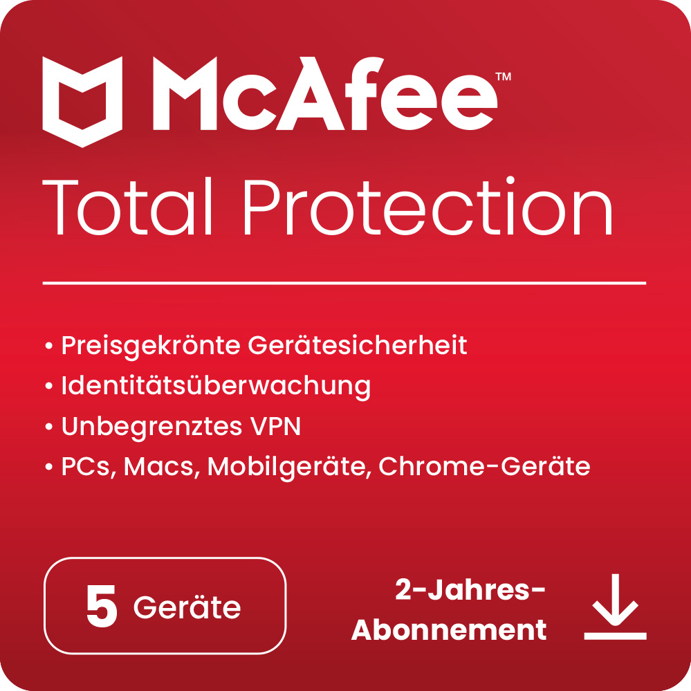 McAfee Total Protection (5 Device - 2 Jahre) ESD