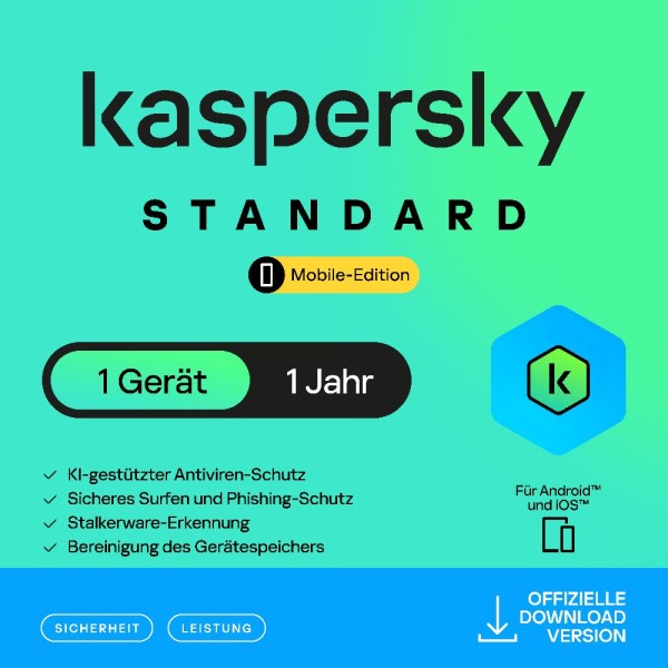 Kaspersky Mobile (1 Device - 1 Jahr) DACH ESD