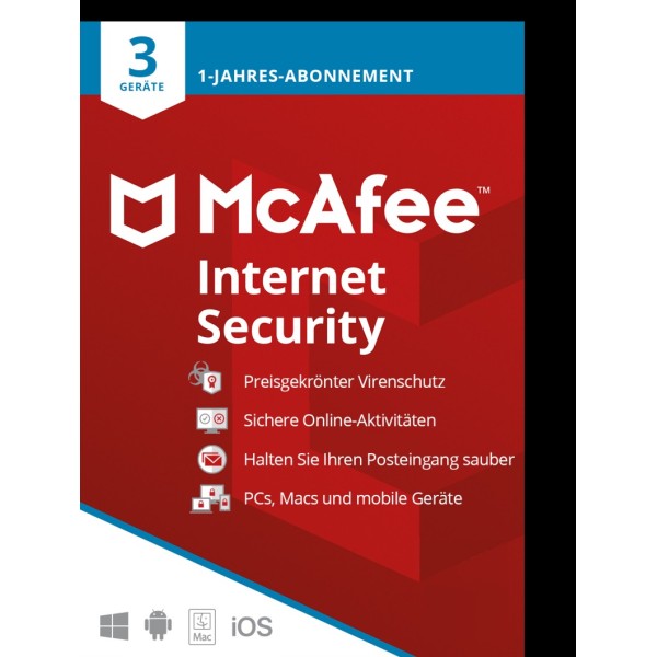 McAfee Internet Security (3 Device - 1 Jahr) ESD