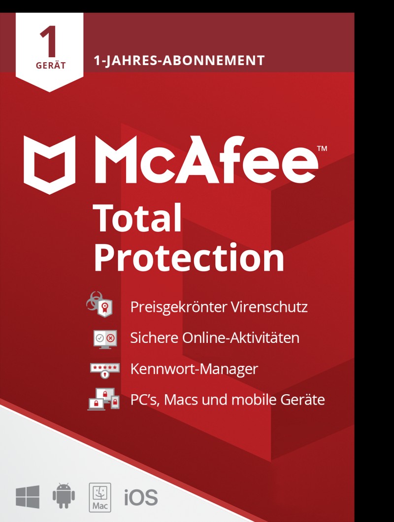 McAfee Total Protection (1 Device - 1 Jahr) ESD