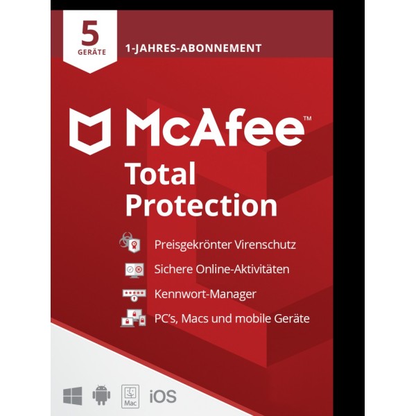 McAfee Total Protection (5 Device - 1 Jahr) ESD