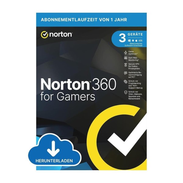 Norton 360 kein ABO inkl. 50GB for Gamers (3 Device - 1 Jahr) ESD