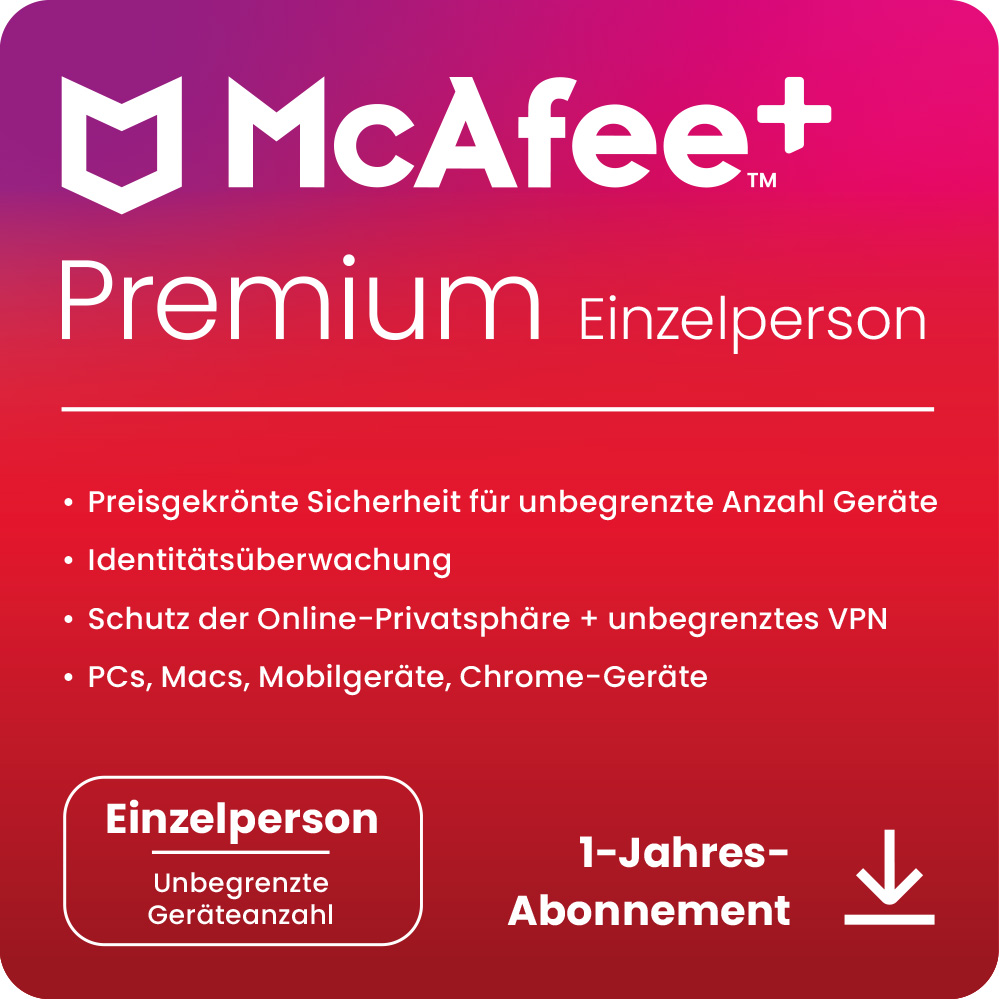 McAfee+ Premium Individual Security (1 User - 1 Jahr) ESD