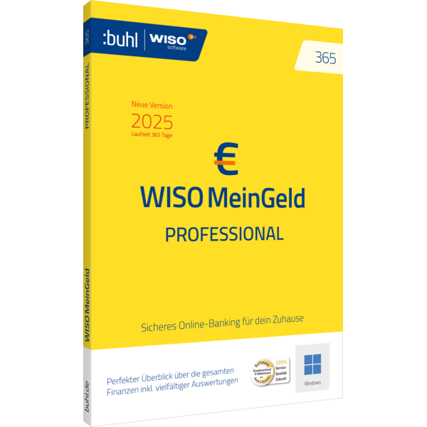 WISO Mein Geld Professional 365 (Version 2026) (1 PC - 1 Jahr) ESD