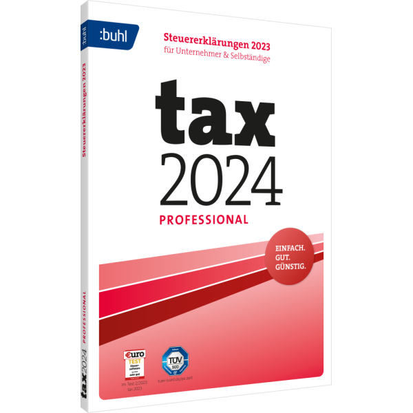 BUHL tax 2024  Professional (für das Steuerjahr 2023) (3 User / 1 PC - 1 Jahr) ESD