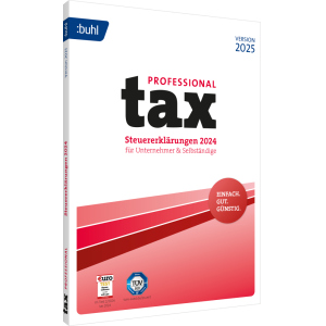 BUHL tax 2025  Professional (für das Steuerjahr 2024) (3 User / 1 PC - 1 Jahr) ESD