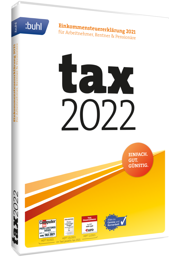BUHL tax 2022 (für das Steuerjahr 2021) (1 User / PC - 1 Jahr) ESD