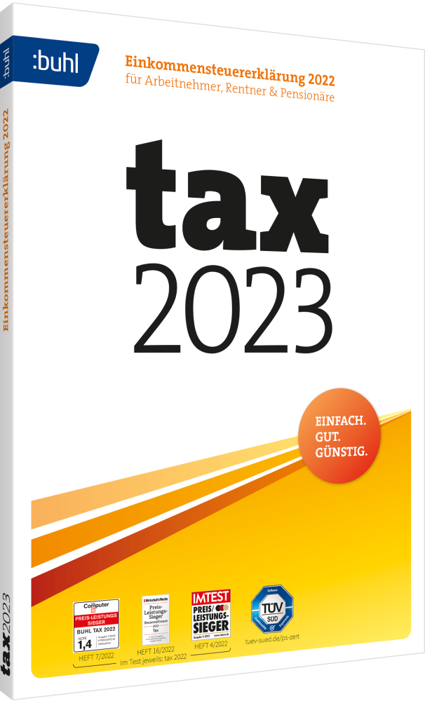 BUHL tax 2023 (für das Steuerjahr 2022) (1 User / PC - 1 Jahr) ESD