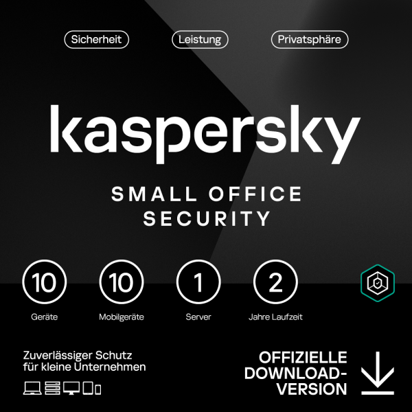 Kaspersky Small Office Security (1 Server + 10 Device + 10 Mobile - 2 Jahre) DACH ESD